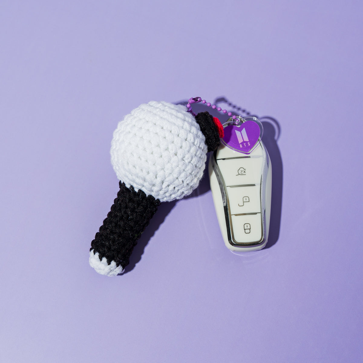 BTS Inspired Light Stick Plush Keychain