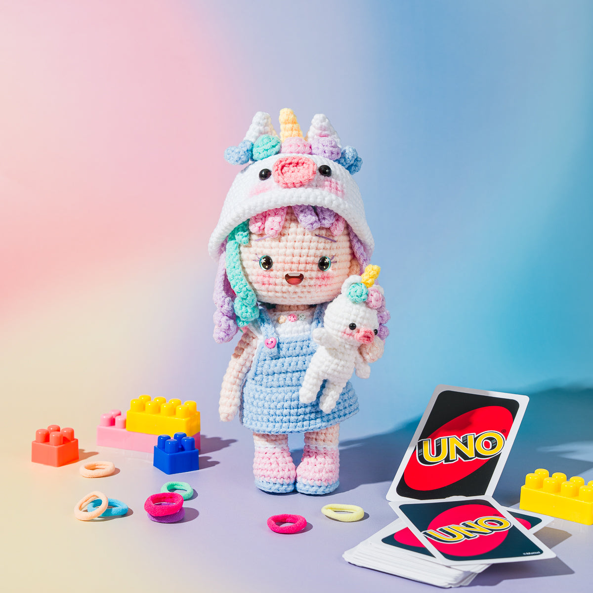 Cute Unicorn Girl Plush - 8½ In.