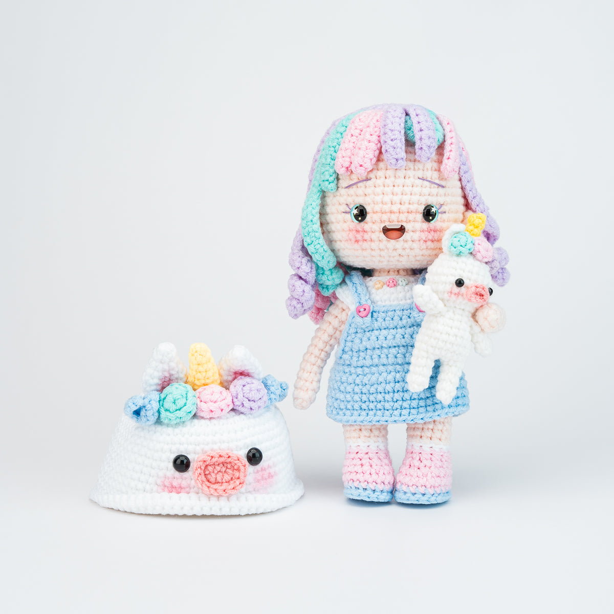 Cute Unicorn Girl Plush - 8½ In.