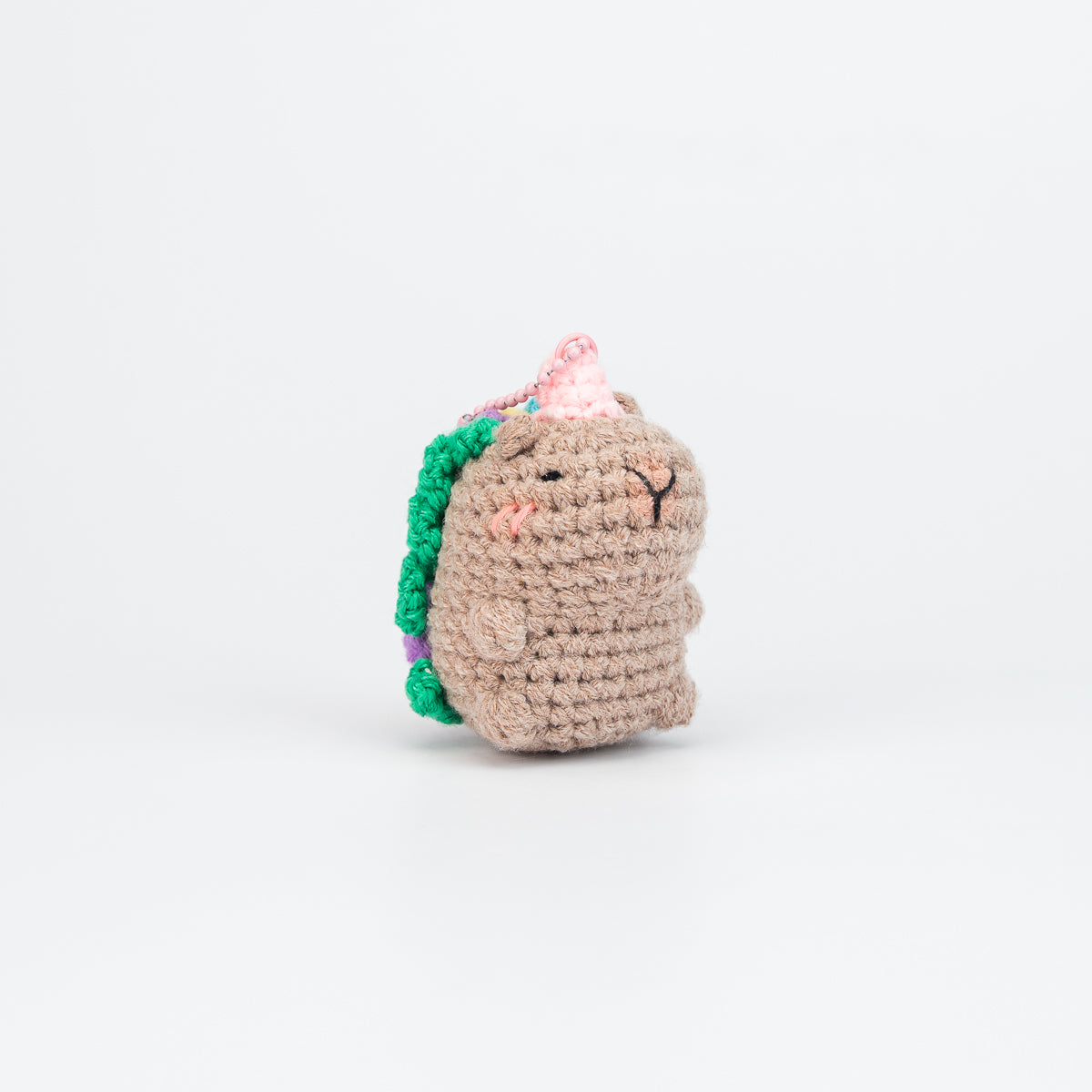Unicorn Plush Keychain - Brown
