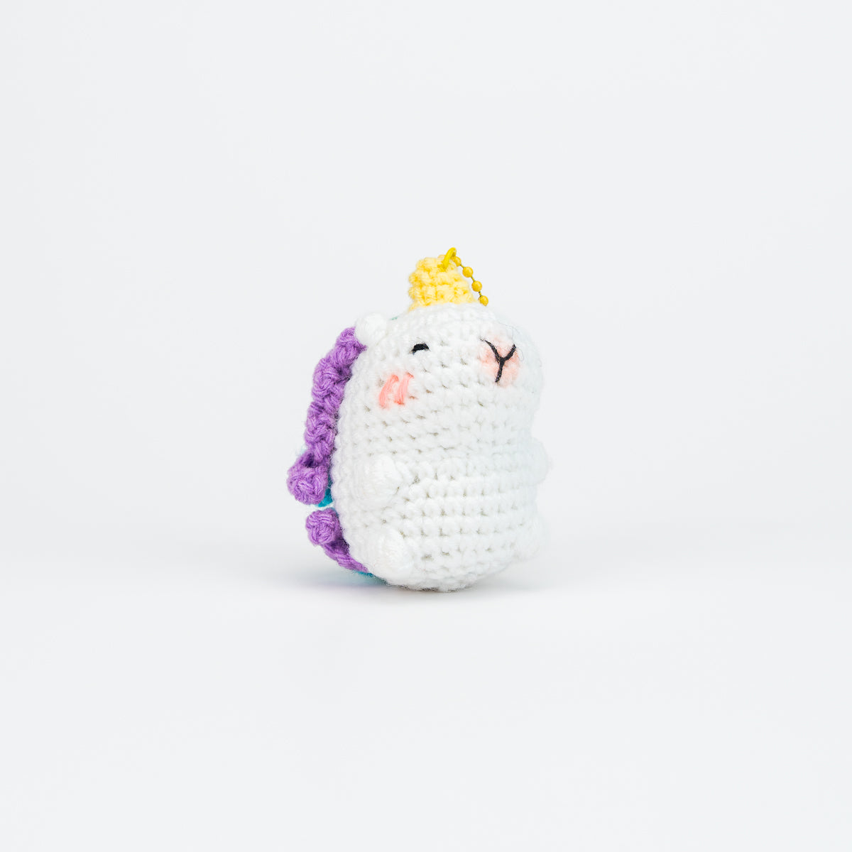 Unicorn Plush Keychain - White