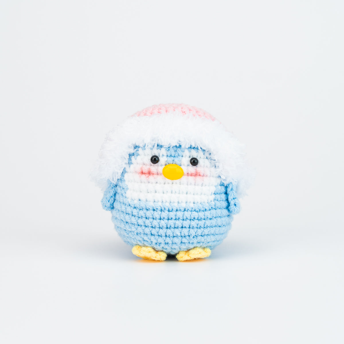 Penguin Plush Keychain - Pink Hat