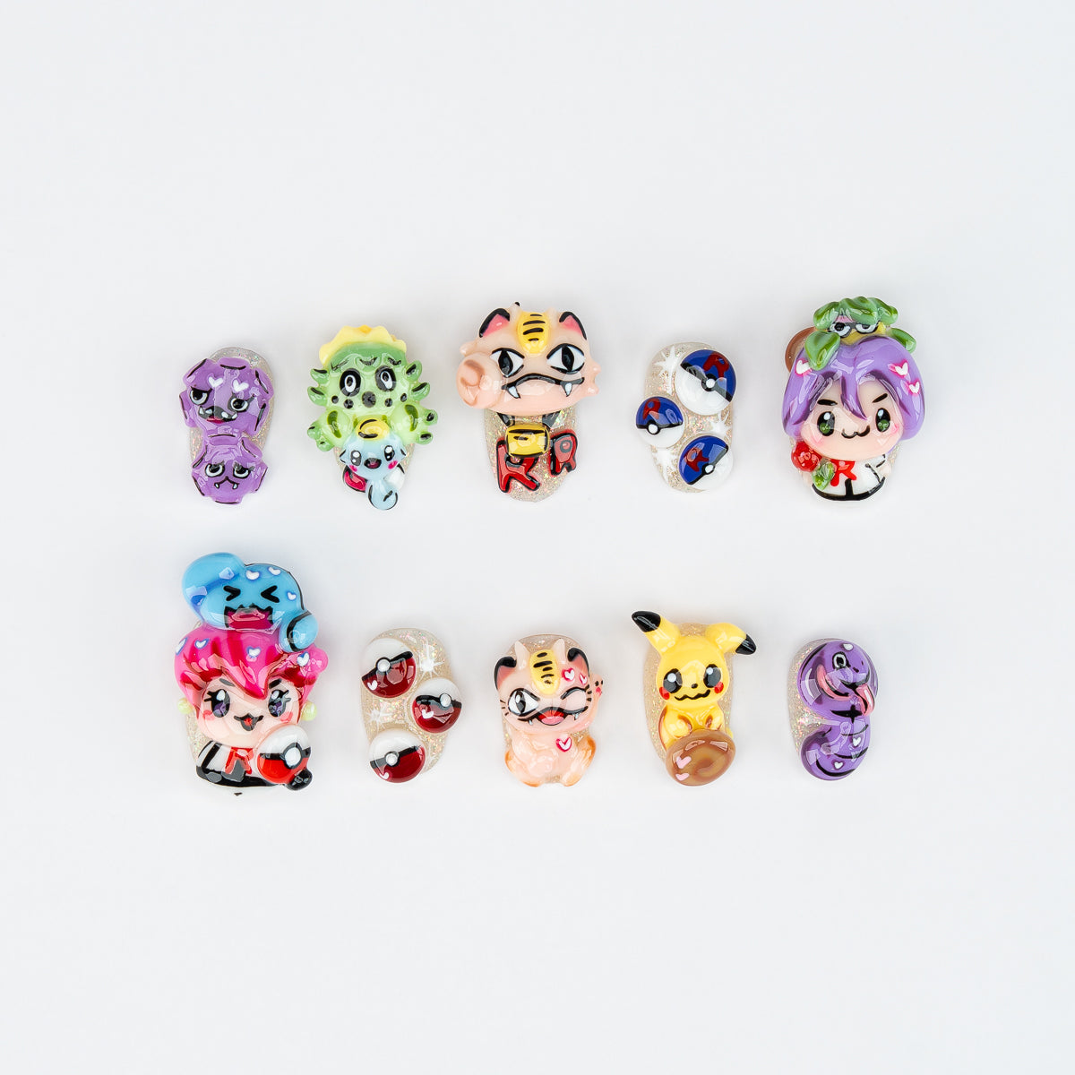 Team Rocket Inspired - Pokemon Press On Nails